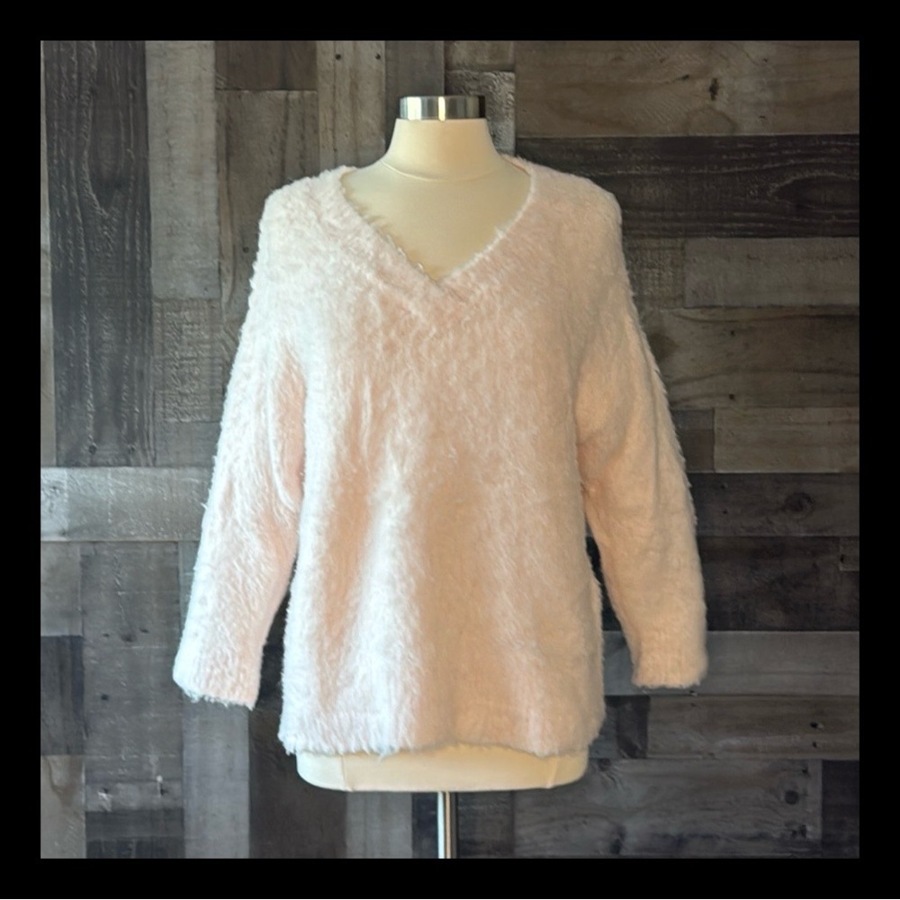 Anthropologie pink slouchy sweater small pastel Softgirl classic cottagecore